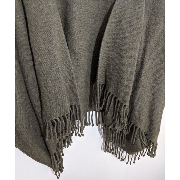 Talbots Poncho Sweater Green Wool Blend Open Front Cardigan One Size - Picture 6 of 9